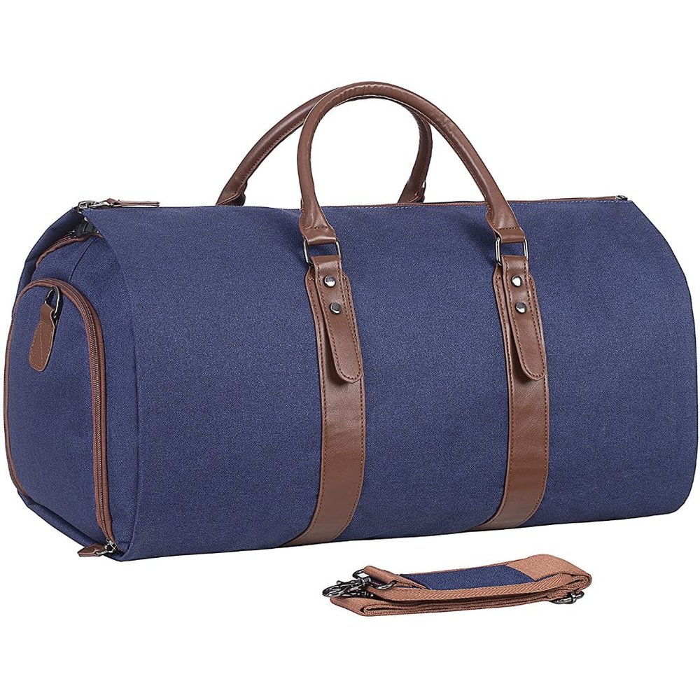 Carry On Garment Bag - Travel Business - Canvas Duffel Bag with Shoe Compartment